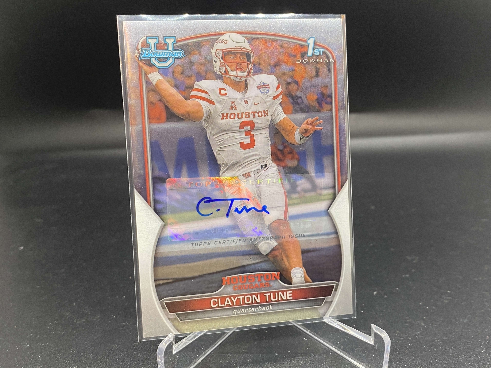 Clayton Tune 2022 Bowman Chrome U Auto #98 Houston Cardinals 1st (A)
