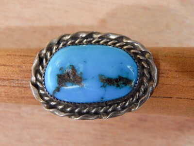 Biggest Crazy Native American Minnie Mouse Turquoise Sterling Silver Ring Biggest Crazy Native American Minnie Mouse Turquoise Sterling Silver Ring