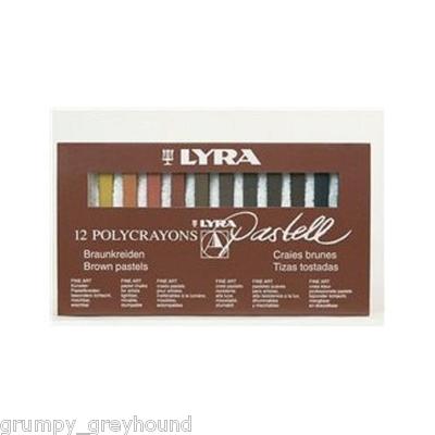 LYRA Polybuntstifte 12er Set Pastell Pastellkreide zeichnen braune Hauttöne 