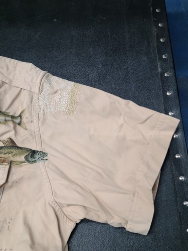 Vintage Rare Men Polo Ralph Lauren Fly Fishing Canvas Short Sleeve Shirt Size XL - Picture 8 of 19