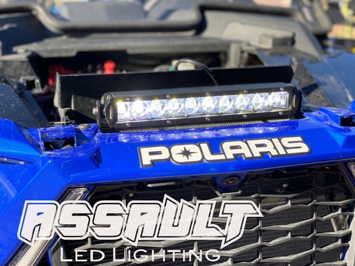 2019+ RZR XP TURBO & TURBO S 10” SINGLE ROW HOOD SCOOP GRILLE LED LIGHT BAR - Foto 5 di 8