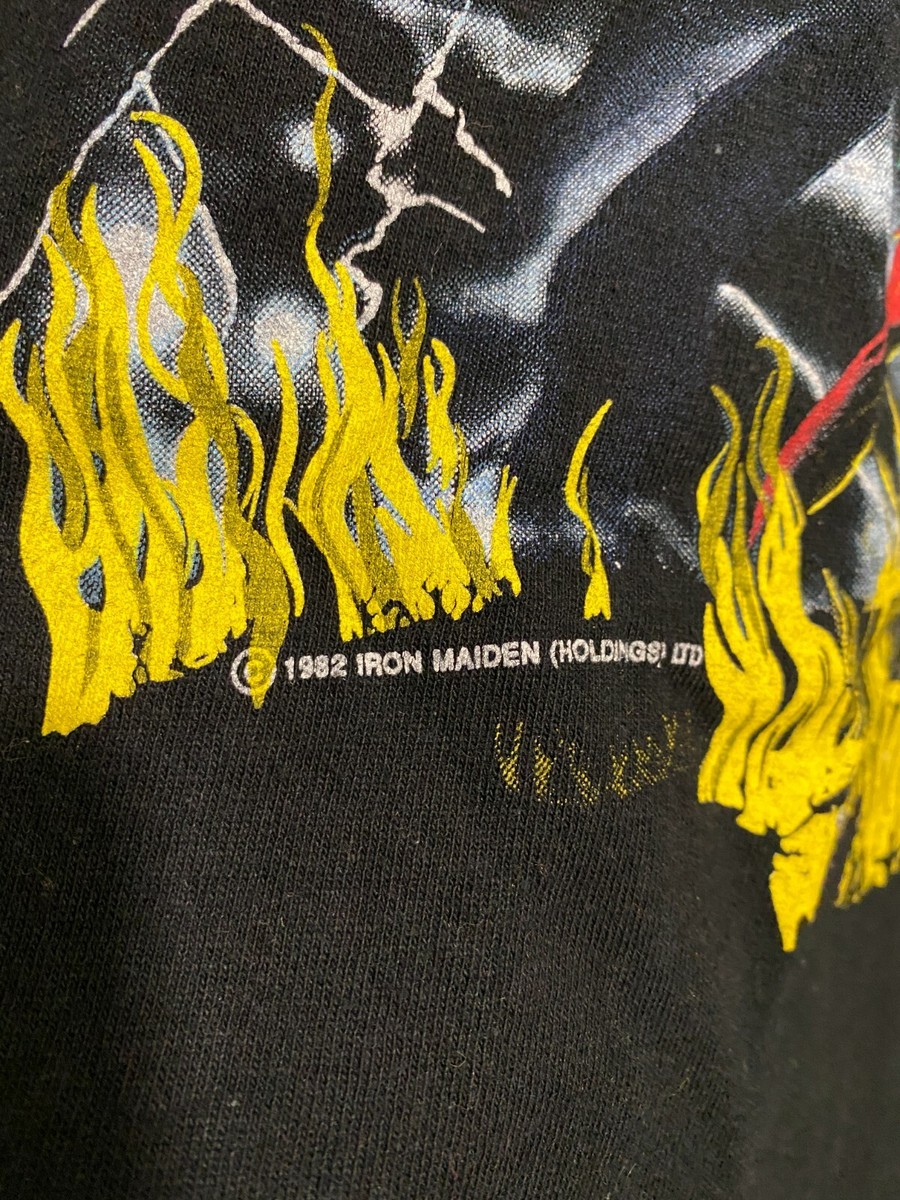 VINTAGE t-shirt Iron Maiden 1982 the nomber of the beast | eBay