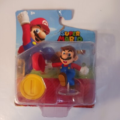 JAKKS World Of Nintendo Super Mario Bros Mario W/ Coin 2.5'' Action Figures New
