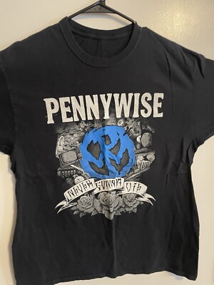 Pennywise Never Gonna Die Punk Band Tee Shirt Mens Size L  Black epitaph skate