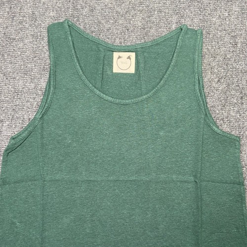 Wolf vs Goat Tank Top Womens Extra Extra Small Green Round Neck Organic Cotton - Picture 10 of 14