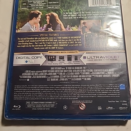 The Twilight Saga Breaking Dawn Part 2 NEW Blu-ray, digital, Ultra Violet 2012 - Picture 5 of 8