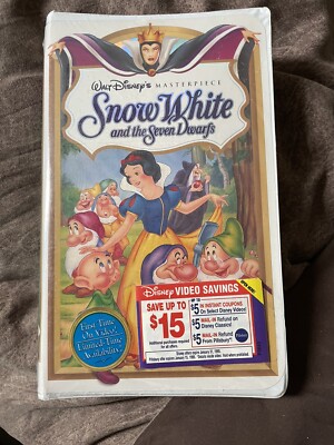 Disney Snow White Seven Dwarfs SEALED VHS  Masterpiece Collection