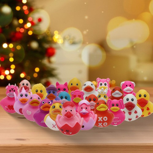 Valentine's Day Rubber Ducks Pink Heart Ducks Assorted Ducks Toys Come With Box - Picture 7 of 20