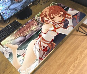 Anime Sword Art Online Asuna Yuuki Large PC Mouse Pad Thicken Keyboard Mat JC 10