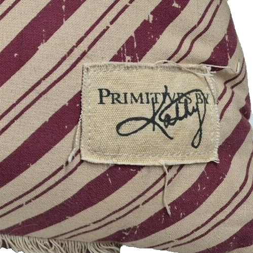 Primitives By Kathy "Believe" Pillow Red & White Candystripe 22"x14"USED - Picture 2 of 4
