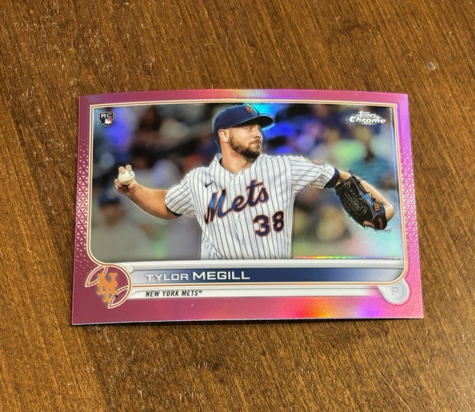 Tylor Megill 2022 Topps Chrome Pink Refractor Rookie #212 Arizona Mets RC