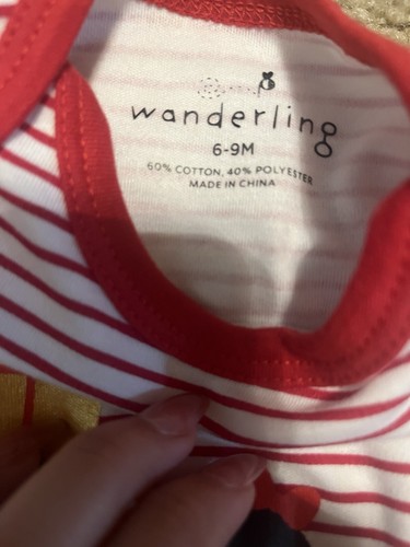 Wanderling “My 1st Christmas” Infant Red Color Bodysuit - Girls - 6-9 Months - Picture 9 of 9