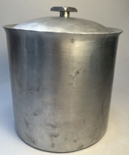 VTG Ice Bucket Wendell August Hammered Aluminum Pittsburgh Skyline Ceramic Liner - Picture 3 of 17