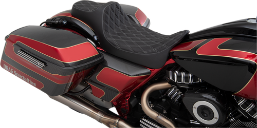 Drag Specialties Predator III Extended Reach Seat fits 2008-2024 Harley Touring - Picture 3 of 5