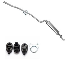 Auspuff Auspuffanlage + 3x Gummi 1x Schelle für Komplett Fiat Seicento 0.9iE 8V
