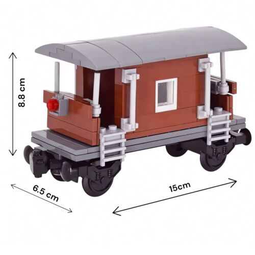 Retro Carriage Building Blocks City Train Caboose - Picture 4 of 5