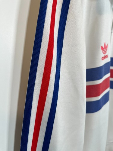ADIDAS FIREBIRD Beckenbauer Great Britain Jacke Weiß Blau Rot Gr M Retro Vintage - Bild 6 von 18