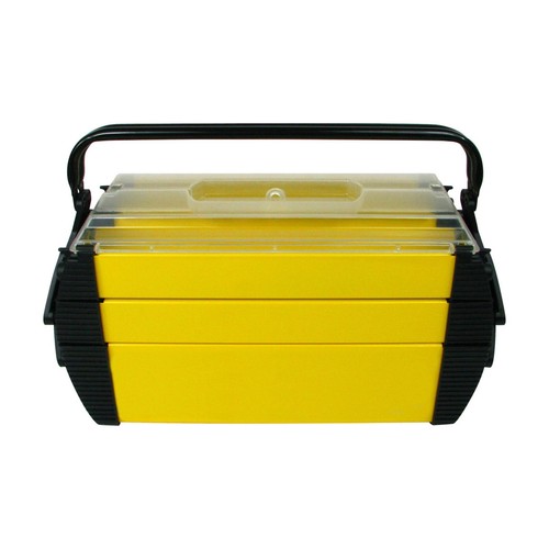 Tool Box 3-Tier Plastic Portable Durable Large Storage Section w/ 5 Compartments - Picture 8 of 8