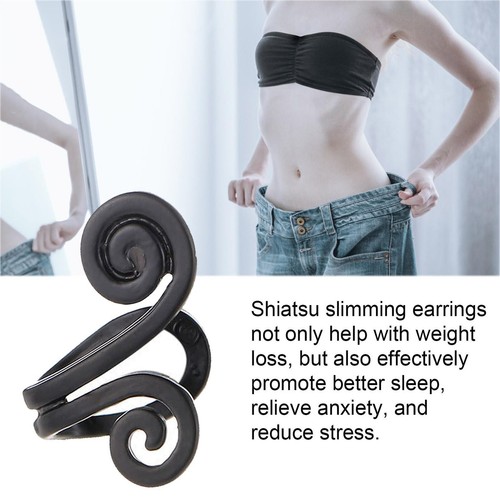 1 Pair Acupressure Slimming Earrings Non Piercing Zunis Acupressure Slim Earring - Picture 6 of 15