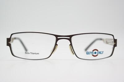 Guys Only 3076 Titanium Bronze Square Eyeglass Frame New