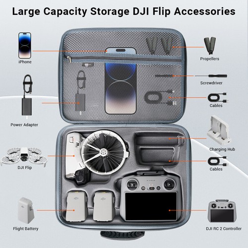 For DJI Flip Drone Fly More Combo RC2 Estuche de almacenamiento Bandolera DE - Imagen 14 de 18