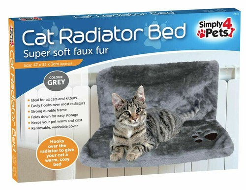 Cat Super Soft Faux Fur Radiator Pet Bed Warm Fleece Basket Cradle Hammock SALE - Picture 7 of 17