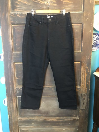 Old Navy The Sky-Hi Straight Extra High Rise Jean Women's Size 12 Black 5-Pocket - Picture 1 of 7