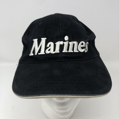Marines Hat Black Strap Dad Cap 1-800 