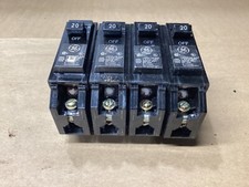 Lot Of 4 General Electric 20 Amp Circuit Breaker 1P THQB 120v/240v 119G122 CO