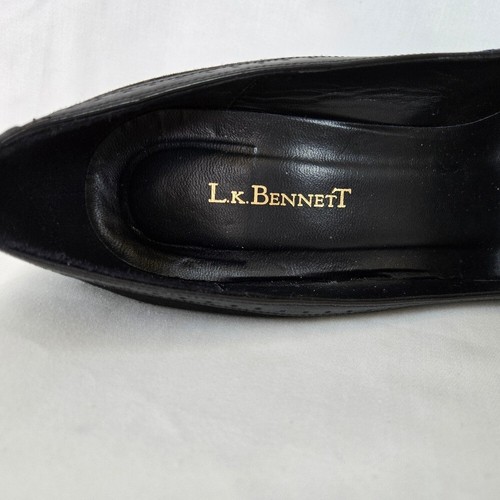L.K Bennett Damen-Pumps Karriere schwarz Leder Wildleder Brogue-Stil 11,5/EU42 - Bild 11 von 11