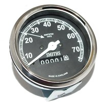 FüR Royal Enfield Schwarzer Replica Smiths Tachometer Speedo 70 MPH