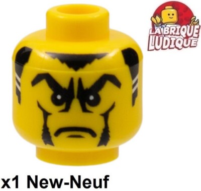 LEGO 1x Minifig Kopf Wut Angry Frown And Gesichtssauna Hair Vladek 3626pb0219