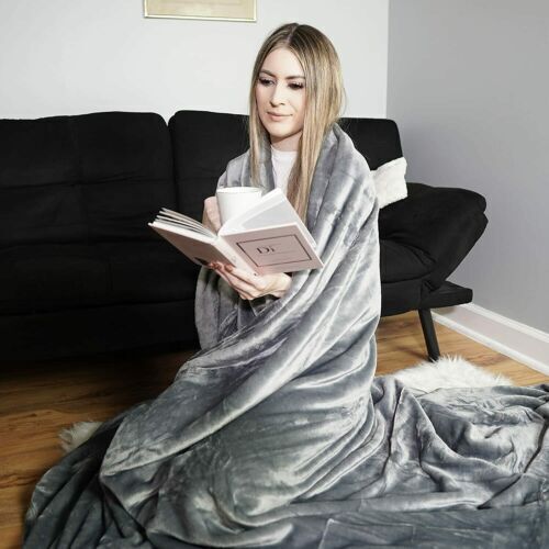Luxury Warm Reversible Fleece Blanket Large Throws For Bed Sofa Queen King Size - Picture 7 of 33