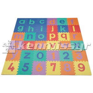 144 Sq Ft Lowercase Abc 123 Interlocking Kids Foam Puzzle Play Mat