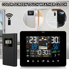 LCD Digital Wireless Weather Station Clock Calendar Thermometer Indoor & Outdoor