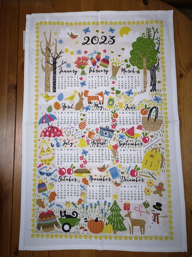 Ulster Weavers 2022,2021/20/19 Baumwollkalender Geschirrtücher saisonales Faultier HERGESTELLT IN UK - Bild 16 von 31