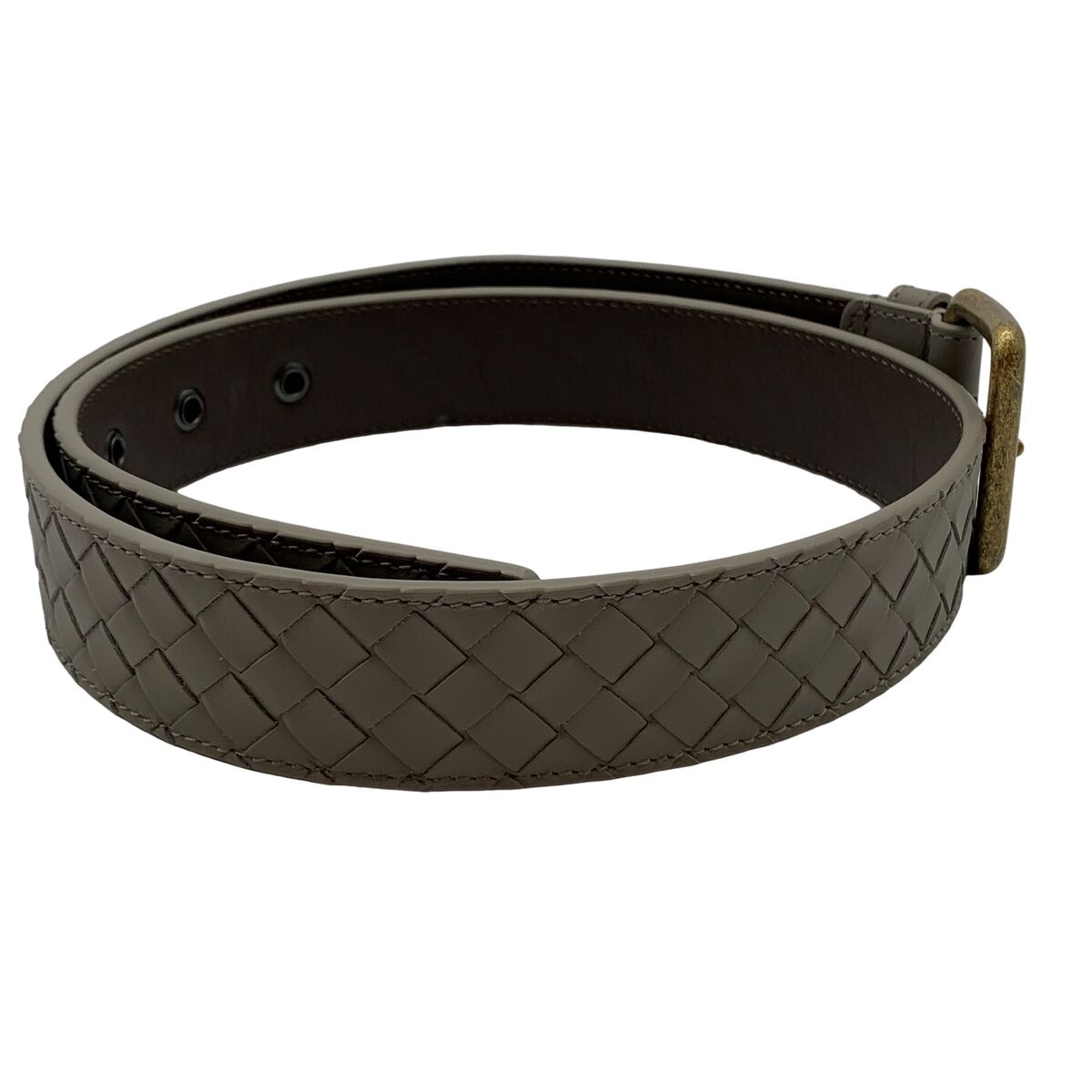 Auth BOTTEGA VENETA Cintura INTR.VN/OTT.ANTIQUE 85cm Belt