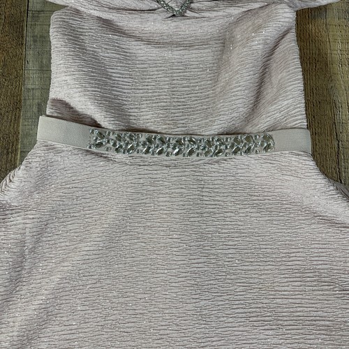 Formal Dreas talla 10 de Knit Works Bling rosa rubor cremallera lateral - Imagen 3 de 12