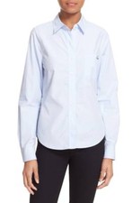 * NWT Kate Moss for Equipment 'London' Oxford Shirt, Size Med - Blue Women's