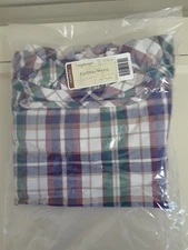 Longaberger Large Oval Waste Basket Woven Traditions Plaid Fabric OE Liner 