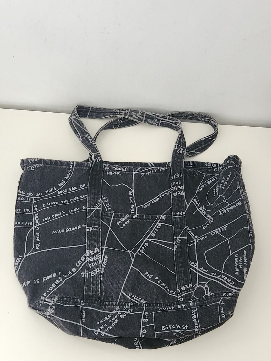 SS19 Supreme Gonz Map Denim Tote Cotton Artwork By Mark SS19 Supreme Gonz Map Denim Tote Cotton Artwork By Mark