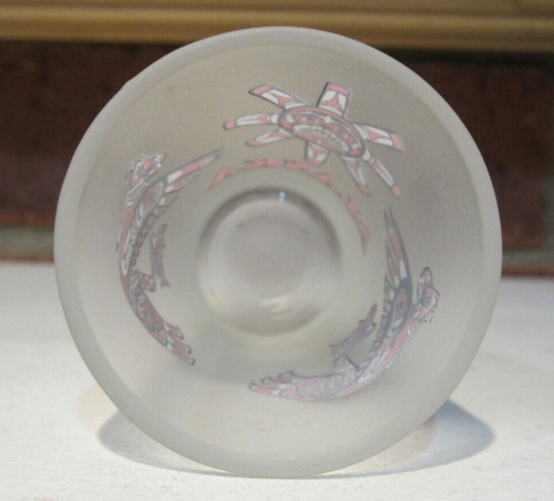 ALASKA Vintage Sammlerstück Milchglas Schnapsglas mit einzigartigen Markierungen - Bild 8 von 11