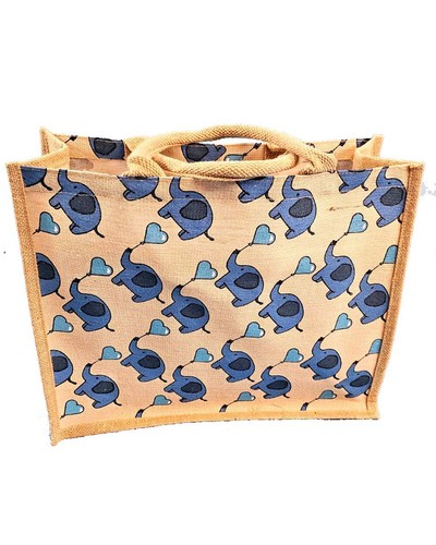 Elefantenherz Jute Einkaufstasche fürs Leben 100% biologisch abbaubar Gewinn Charity - Bild 3 von 7