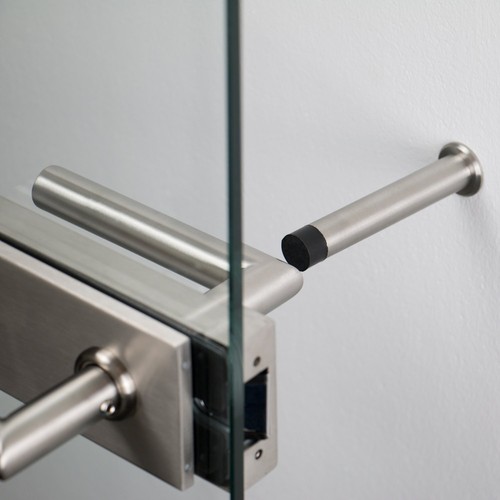 Wandtürstopper Edelstahl Lang - Türstopper Klinke mit Gummi Puffer inkl. Befe... - Bild 4 von 8