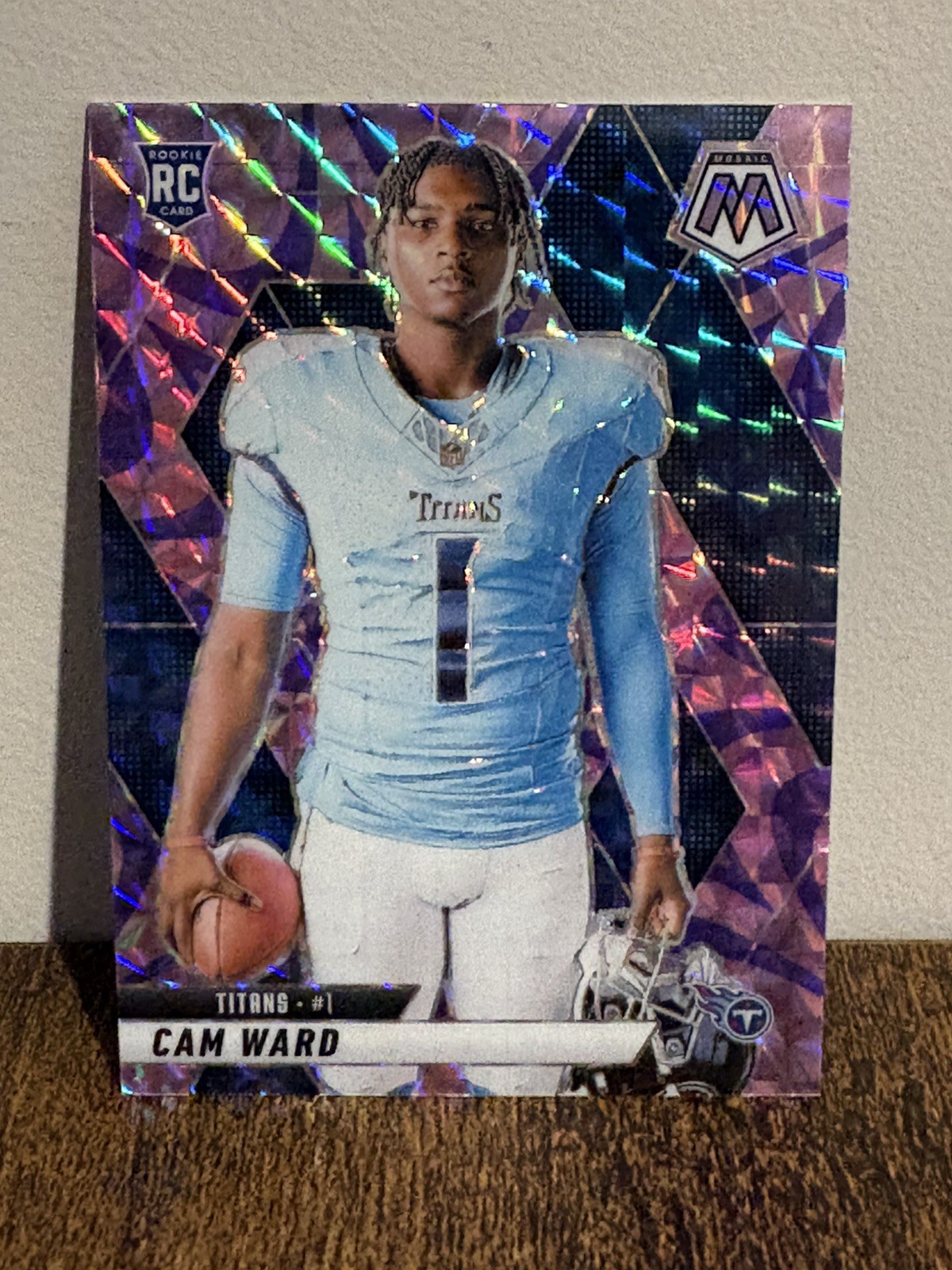 2025 Mosaic Football Cam Ward Reactive Purple  Rookie Variation RC #272 Titans