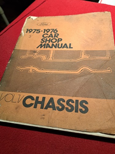 Ford 1975-1976 Car Shop Manual Volume1 Chassis Paperback Book Vintage - Picture 1 of 6