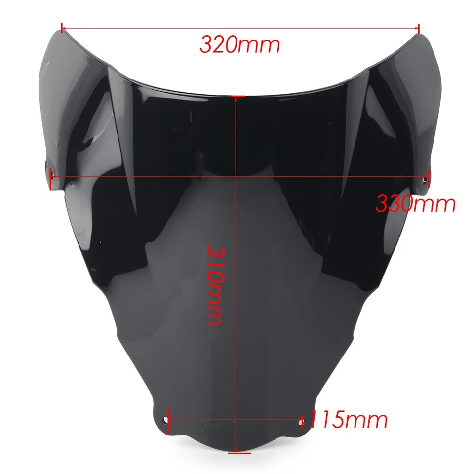 Black Windscreen Windshield Fly Screen For SUZUKI SV650 SV650S SV 650 S 1999-02 - Imagem 2 de 4