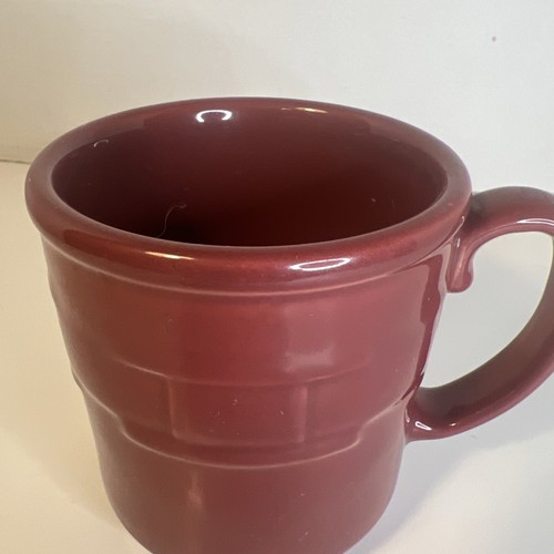 Longaberger Woven Traditions Coffee Mugs (2) Paprika Red MG2 - Picture 4 of 10