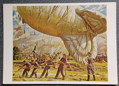 Postcard Dame Laura Knight A Ballon Site, Coventry Imperial War Museum Unposted