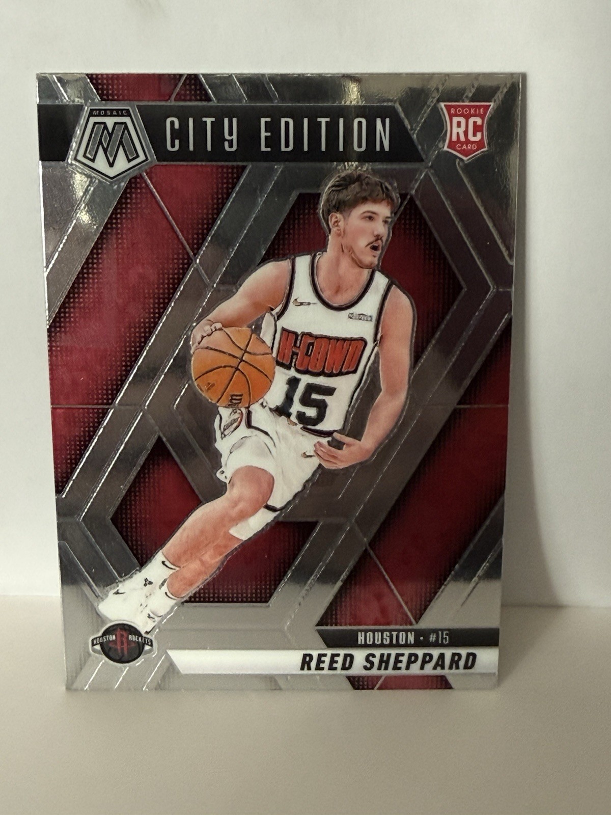 2024-25 Panini Mosaic - City Edition Reed Sheppard #276 Silver Prizm (RC)